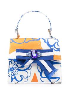 Mi Mi Sol сумка-тоут в стиле колор-блок с цветочным принтом