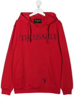 TRUSSARDI JUNIOR худи с кулиской и логотипом