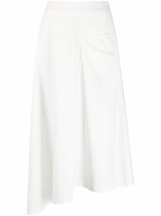 Ys расклешенная юбка асимметричного кроя Y's