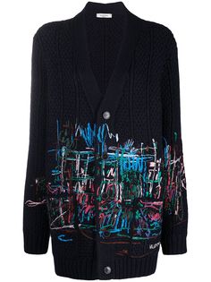 Valentino кардиган оверсайз с вышивкой