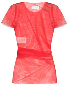 Maison Margiela драпированная футболка