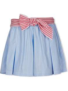 Lapin House полосатая юбка мини со складками