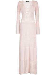 Elisabetta Franchi пляжное платье макси в технике кроше