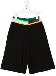 Fendi Kids шорты с логотипом