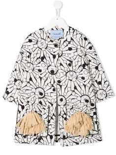 Mi Mi Sol пальто на пуговицах с цветочным принтом
