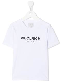 Woolrich Kids футболка с логотипом