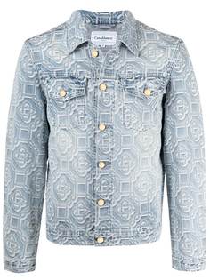 Casablanca джинсовая куртка с геометричным принтом