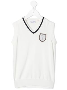 Brunello Cucinelli Kids пуловер с нашивкой Be Conscious