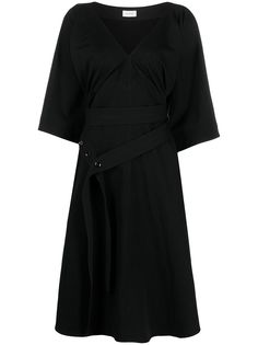 Lemaire платье-рубашка с V-образным вырезом и поясом
