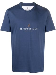 Brunello Cucinelli футболка Be Conscious с логотипом