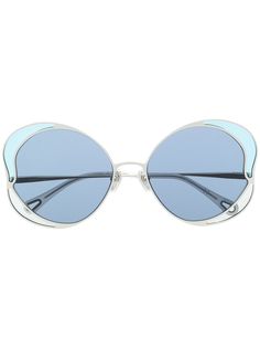 Chloé Eyewear солнцезащитные очки Gemma в оправе бабочка
