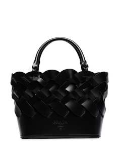 Prada плетеная сумка-тоут Vitello