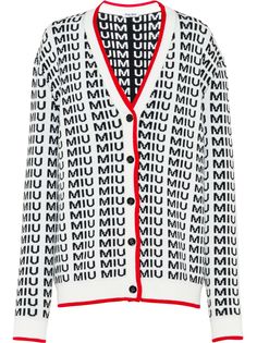 Miu Miu кардиган на пуговицах с логотипом