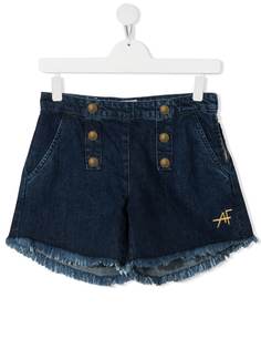 Alberta Ferretti Kids джинсовые шорты с пуговицами