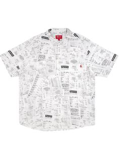 Supreme рубашка Receipts с короткими рукавами
