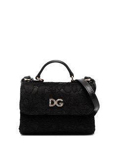 Dolce & Gabbana Kids кружевная сумка-тоут с логотипом