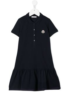 Moncler Enfant платье с оборками и логотипом