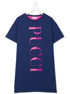 Emilio Pucci Junior платье-футболка с логотипом