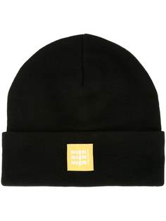 MSGM logo patch beanie