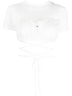 Jacquemus блузка на косточках с завязками