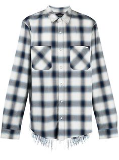AMIRI клетчатая рубашка с логотипом