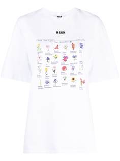 MSGM футболка оверсайз с принтом