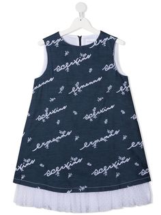 Ermanno Scervino платье с цветочной вышивкой