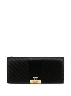 Chanel Pre-Owned стеганый клатч с логотипом CC