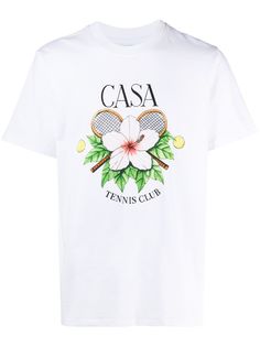 Casablanca футболка с принтом Tennis Club