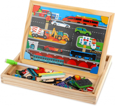 Доска для рисования MAPACHA "Бизи-чемоданчик: Транспорт" (76841)