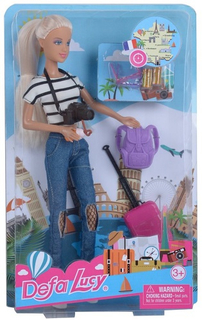 Кукла с аксессуарами DEFA-LUCY "Модница", 29 см, 7 предметов (8389a)