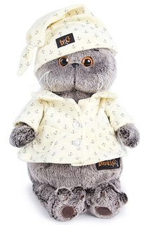 Мягкая игрушка BUDIBASA "Кот Басик", 25 см, в пижаме (Ks25-024)