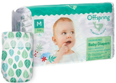 Подгузники OFFSPRING "Листочки", M 6-10 кг, 42 шт (OF01M42L)