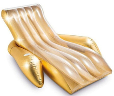 Надувное кресло-шезлонг Intex "Золотой блеск", 175х119х61 см (с56803)