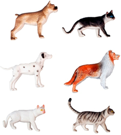 Детский игровой набор 1toy "В мире животных: Собаки и кошки", 6 шт (Т50537)