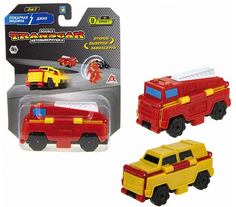 Игрушка-автовывернушка 1toy "Transcar 2 в 1: Пожарная машина/Джип" (Т18277)