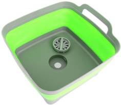 Корзина-раковина Bradex TD 0534 пластиковая, складная, с ручками, 9 л, зеленая