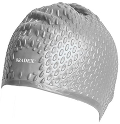 Шапочка для плавания Bradex SF 0339 бабл, серая