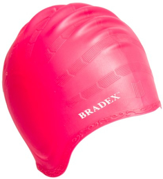 Шапочка для плавания Bradex SF 0302 с выемками для ушей, розовая