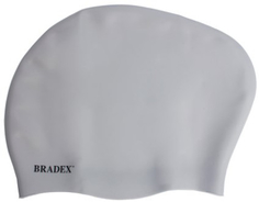 Шапочка для плавания Bradex SF 0365 для длинных волос, серая