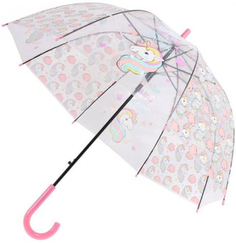 Зонт Bradex DE 0501 "Единорог", прозрачный/розовый