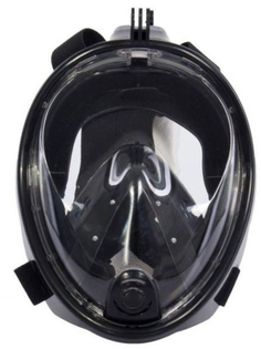 Маска для плавания и снорклинга Bradex SF 0371 с креплением для экшн-камеры, S/M, черная