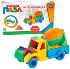 Конструктор-пазл 1toy Бетономешалка, 31 деталь (Т59947)