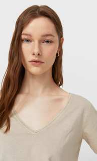 Stradivarius Базовая Футболка С V-Образным Вырезом Цвет Камня Xl