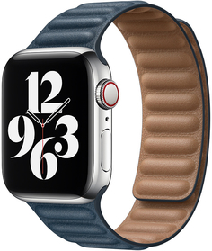Ремешок Apple Leather Link для Apple Watch 40мм размер M/L (темно-синий)