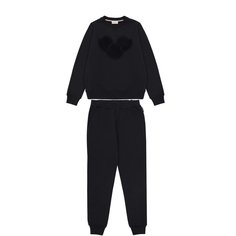 Спортивный костюм из хлопка с аппликацией Moncler Enfant