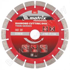 Отрезной сегментный алмазный диск MATRIX
