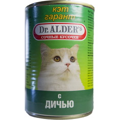 Корм для кошек Dr. Alders Cat Garant Сочные кусочки в соусе, дичь 415 г