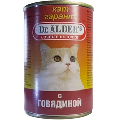 Корм для кошек Dr. Alders Cat Garant Сочные кусочки в соусе, говядина 415 г