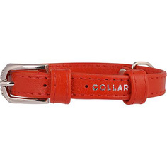 Ошейник для собак Collar Glamour без украшений 9 мм 19-25 см красный